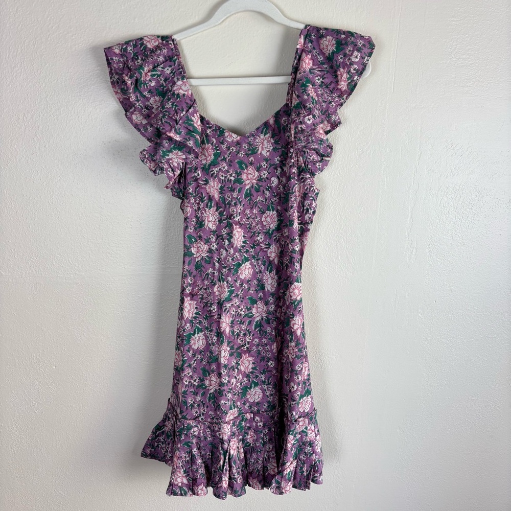 Mille Resort & Travel Ingred Mini Dress Women’s Sz Small In Purple Rose Vacation - Picture 8 of 8